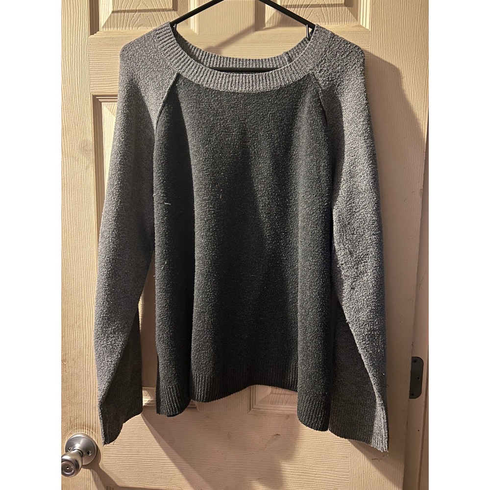 Sonoma Goods for Life Womens XXL Gray Colorblock Raglan Long Sleeve Sweater